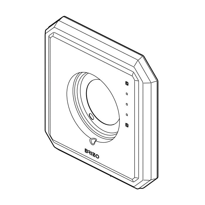 Brizo® RP100100GL Virage® Escutcheon, For Use With Virage® T60P030 60 Series Universal Pressure Balance Lavatory Valve Only Trim, 0.81 in L x 7-1/2 in W x 7-1/2 in H, Brilliance® Luxe Gold