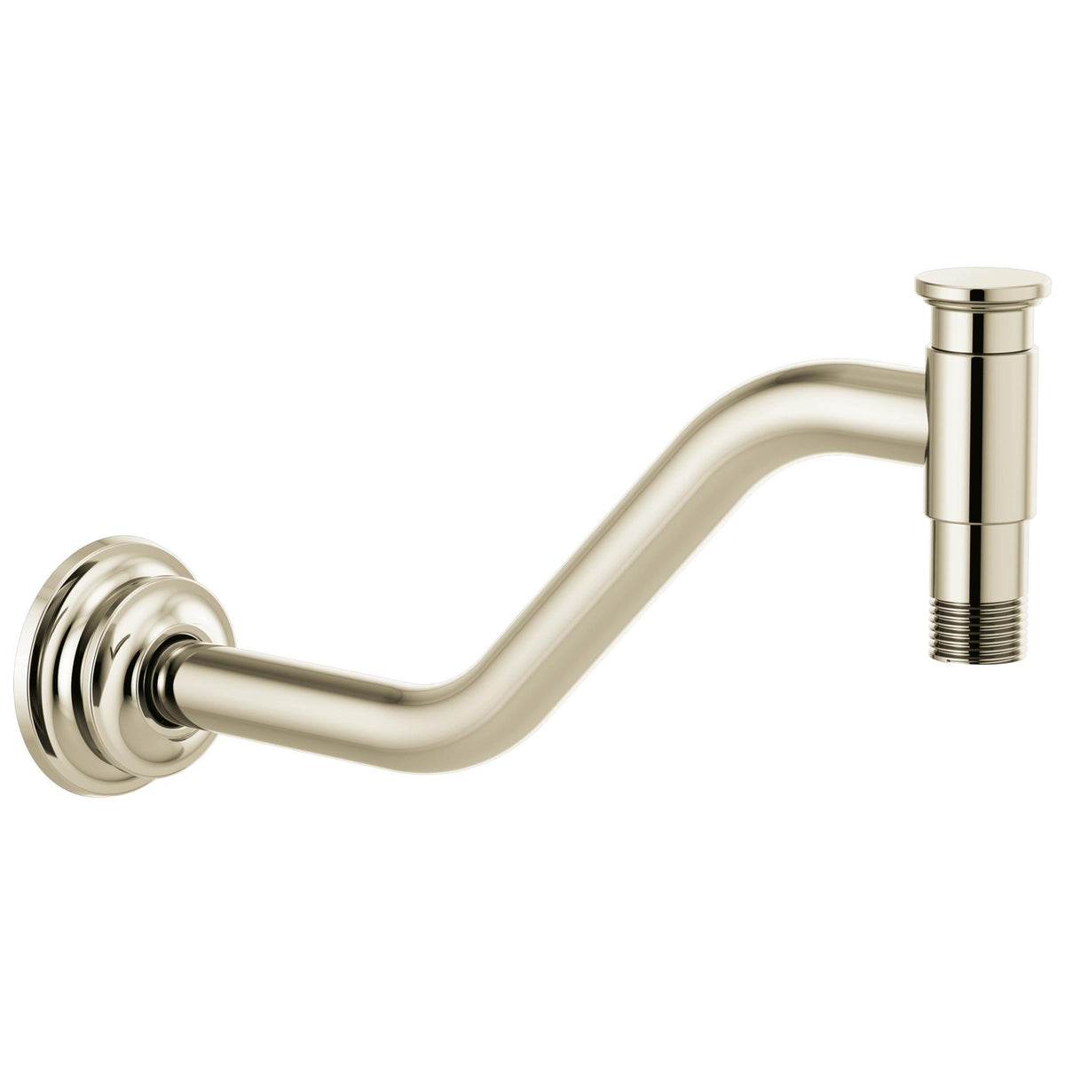 Invari - Faucet Shower Arm and Flange - Solid Brass
