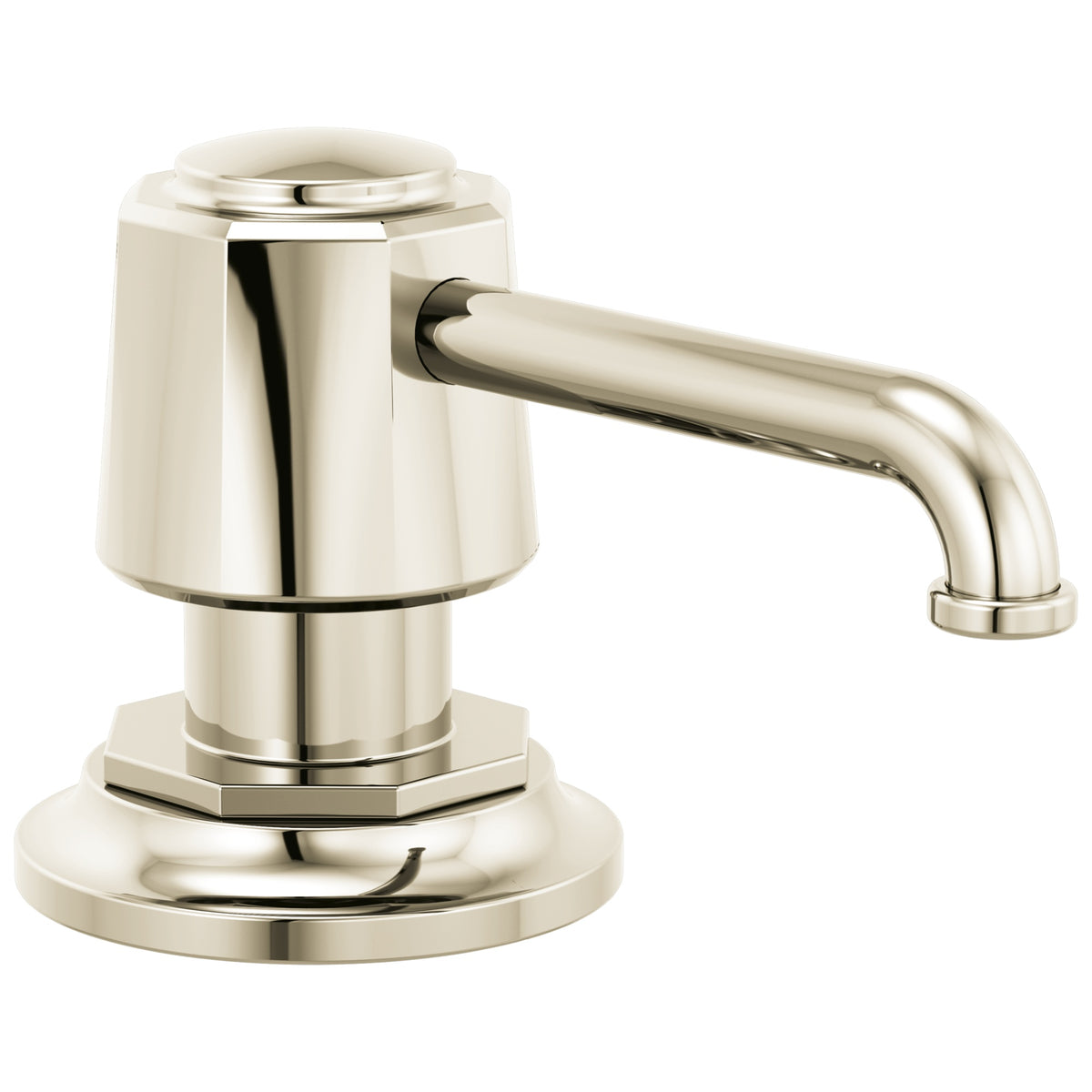 Brizo® RP100487PN RP100487 Rook® Refillable Soap Dispenser, 15 oz Capacity, 2.63 in OAL, Deck Mounting, Import