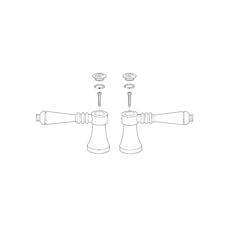 Brizo® RP52399BN Tresa® Single Roman Tub and Lavatory Faucet Lever Handle Kit, Metal, Brushed Nickel