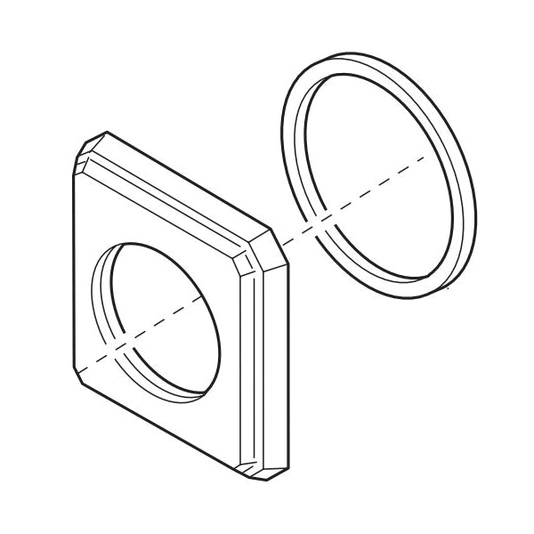 Spout Flange and Gasket - Luxe Gold