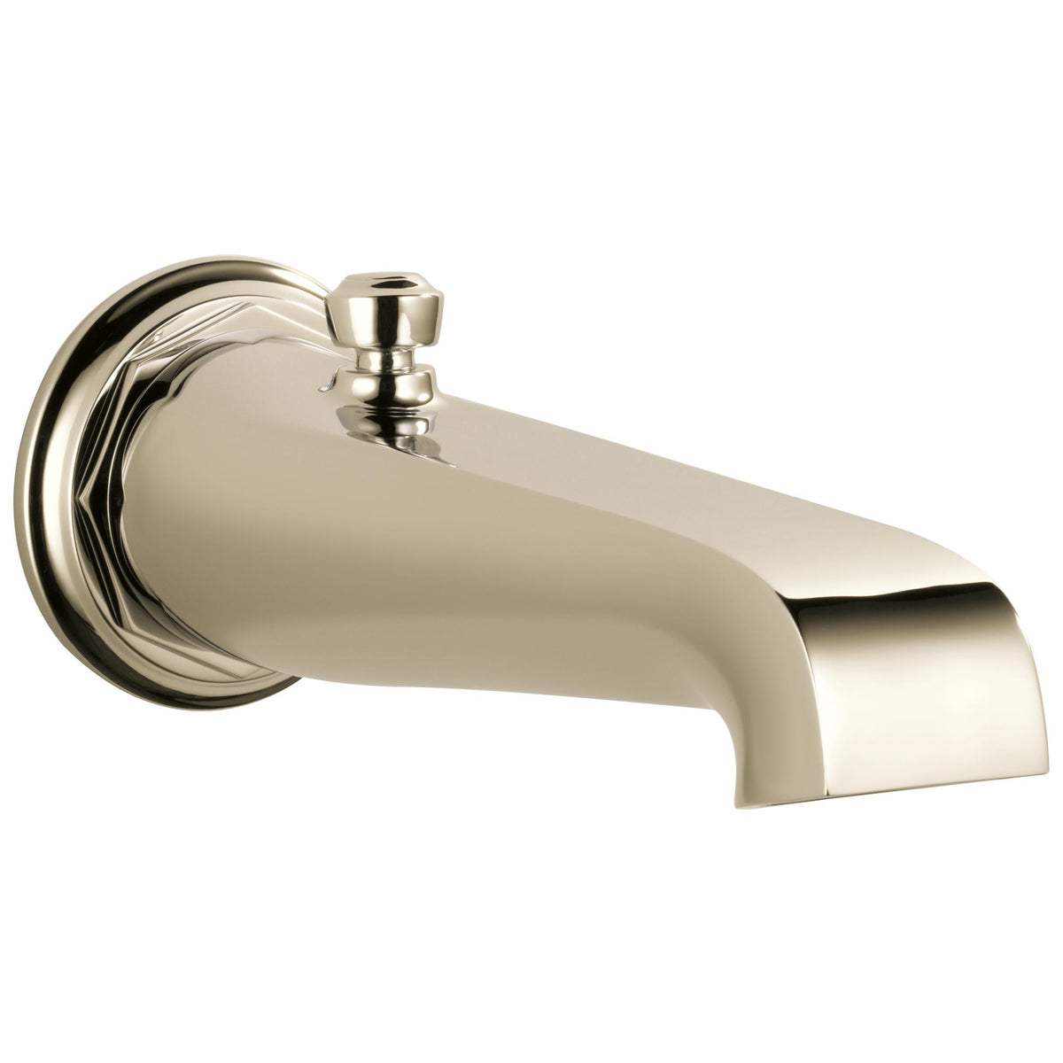 Rook - Pull-Up Diverter Tub Spout - Brass - Polished Nickel