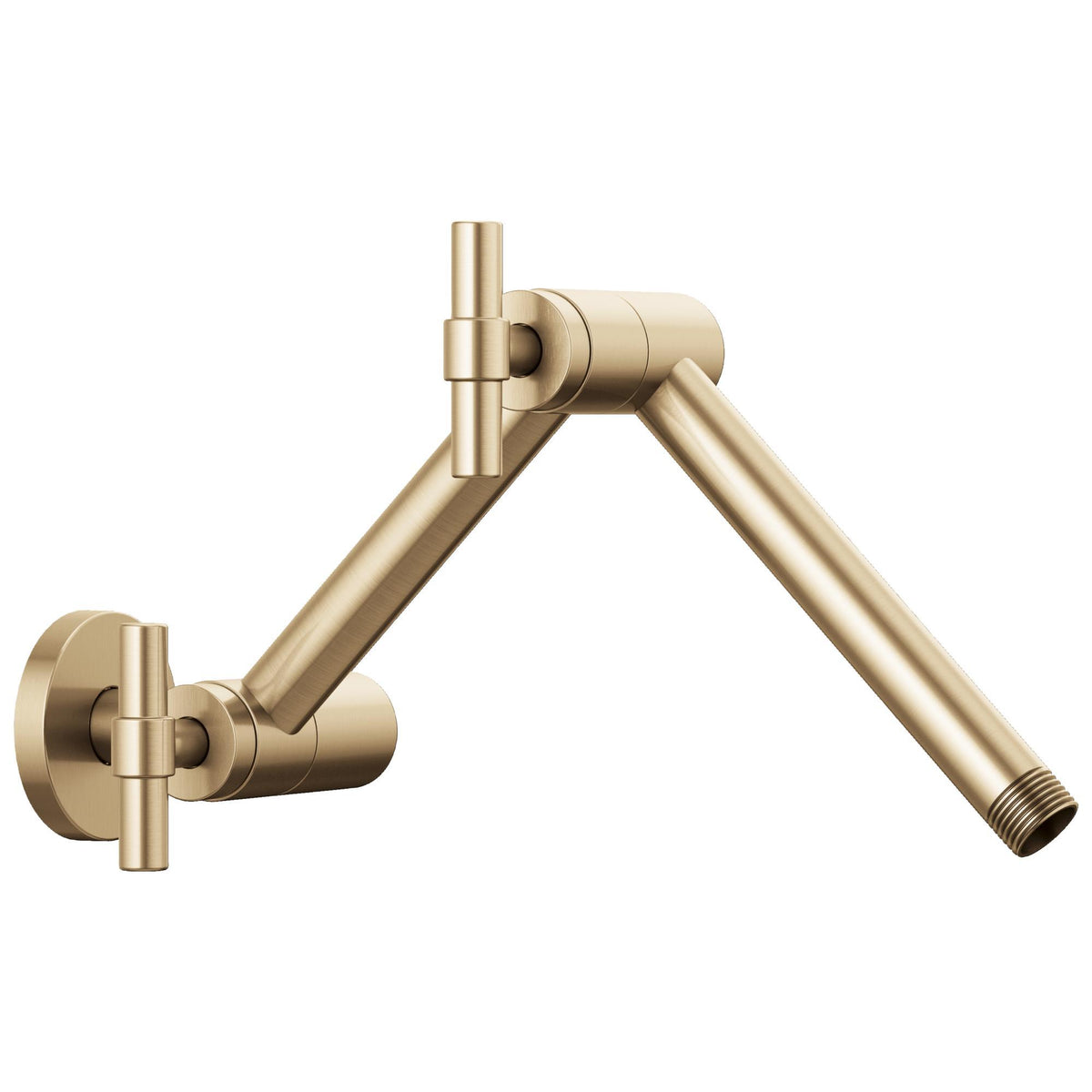 Brizo® Litze Jointed Shower Arm and Flange, 16 in L x 4-1/8 in W Arm, Solid Brass Arm, 1/2 in NPT, Import