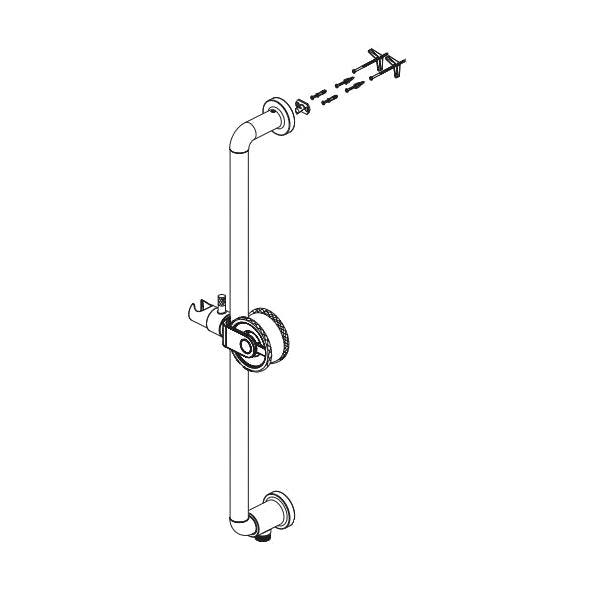 Brizo® RP90865SL Litze® Slide Bar Assembly, 3-1/4 in OAL, Luxe Steel