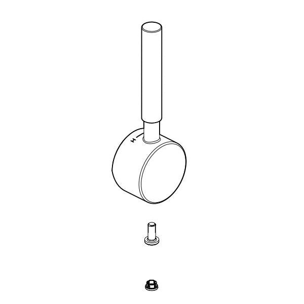 Brizo® RP92380PC Solna™ Lever Handle Set Screw and Button, For Use With Solna™ 1-Handle Articulating Kitchen Faucet, Polished Chrome