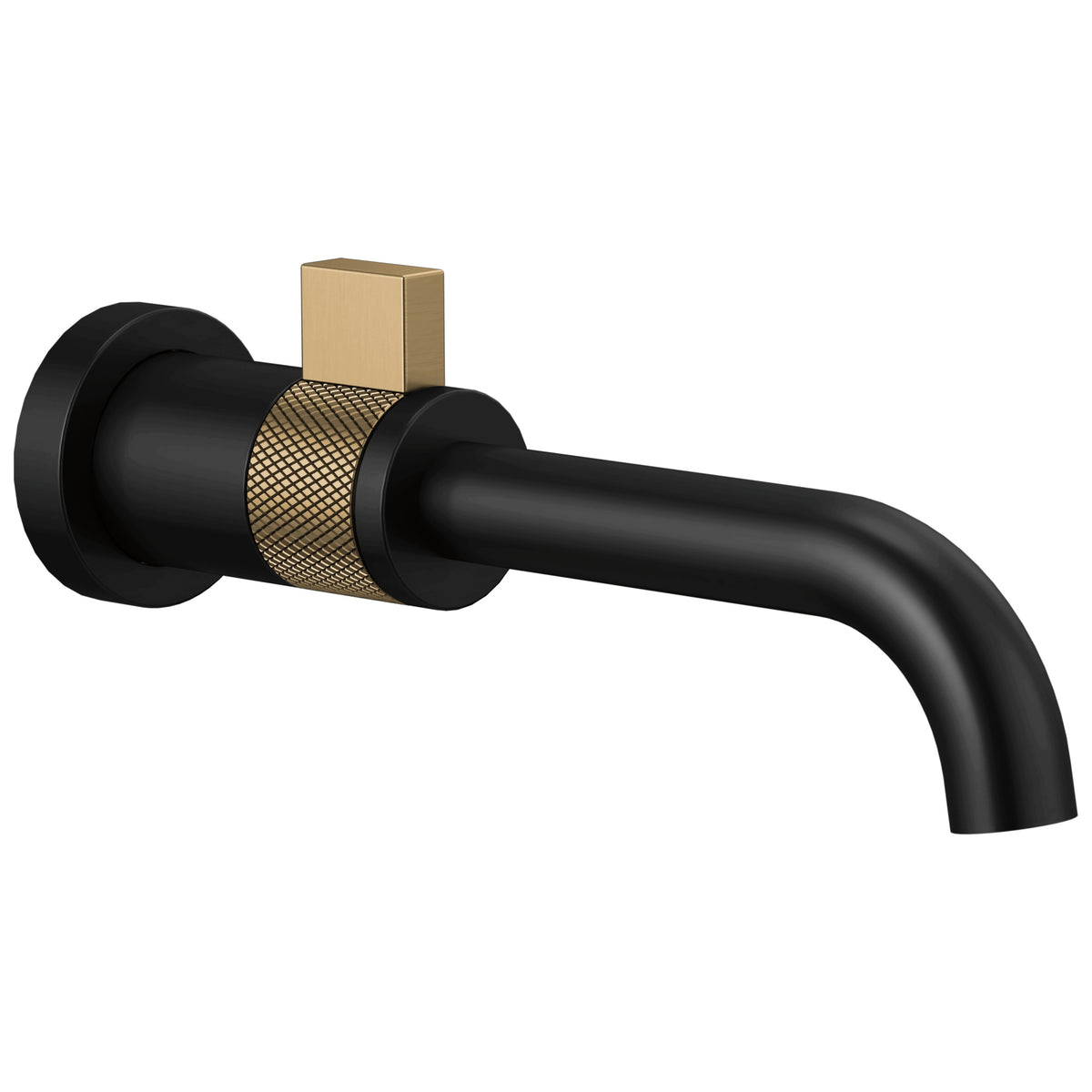 Brizo® T65735LF-BLGL-ECO Litze® Wall Mount Lavatory, 1.2 gpm Flow Rate, Matte Black/Luxe Gold, 1 Handles, Function: Lavatory
