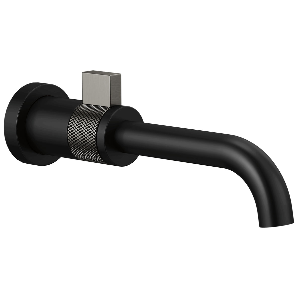 Brizo® T65735LF-BLSL Litze® Wall Mount Lavatory, 1.5 gpm Flow Rate, Matte Black/Luxe Steel, 1 Handles, Function: Lavatory