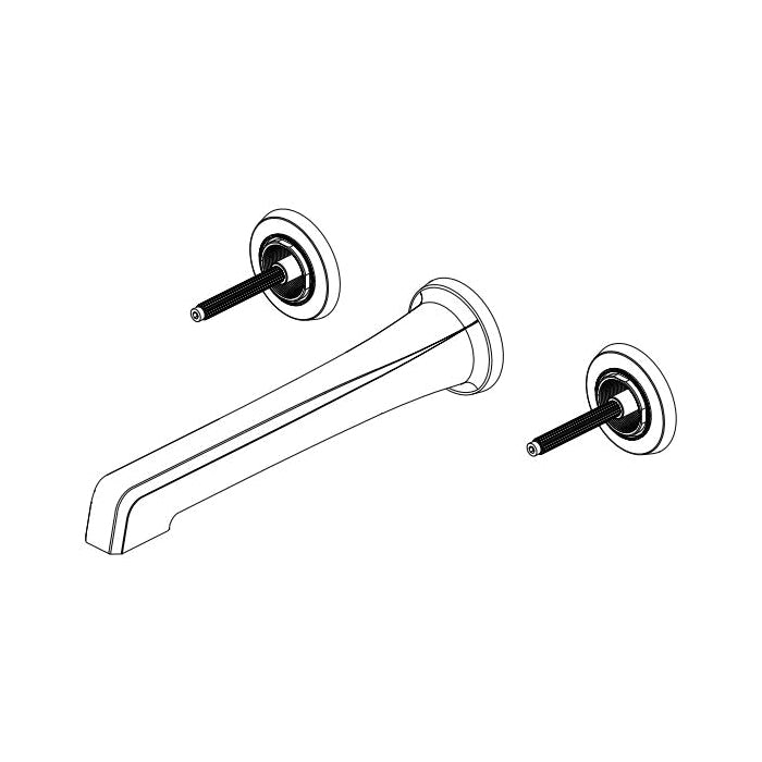 Brizo® T65898LF-NKLHP Lavatory Faucet, Levoir™, 1.5 gpm Flow Rate, 7-7/8 in Center, Luxe Nickel, 2 Handles, Function: Traditional