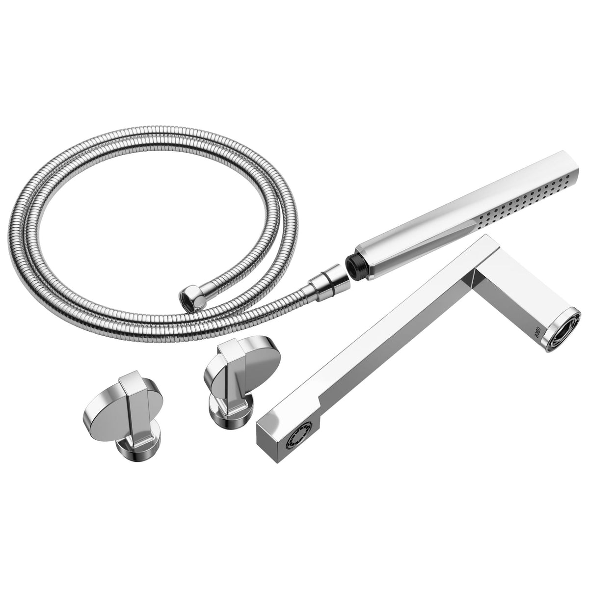 Brizo® T703100-PC Frank Lloyd Wright Two Handle Trim Kit, 10.56 in L 12.25 in W 8.69 in H, Brass, Chrome