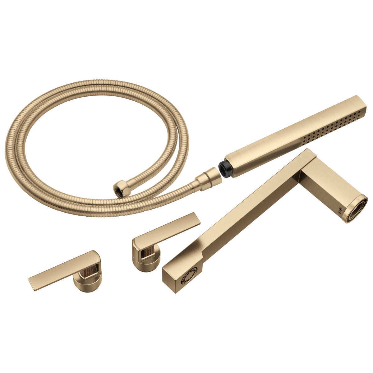 Brizo® T70399-GLTK Frank Lloyd Wright Two Handle Trim Kit, 10.56 in L 14.69 in W 8.69 in H, Brass, Luxe Gold / Wood