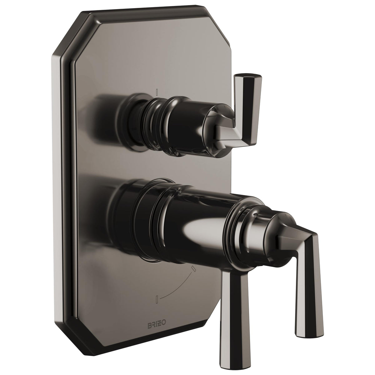 Brizo® T75565-BNX T75565 Shower Thermostatic Trim, 7.2 gpm Valve, Brilliance Black Onyx
