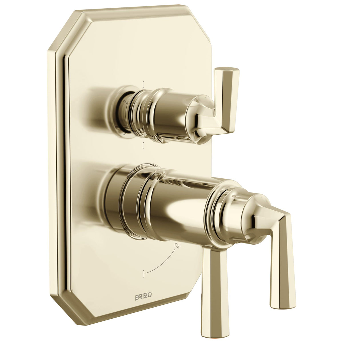 Brizo® T75665-PN T75565 Shower Thermostatic Trim, 7.2 gpm Valve, Polished Nickel