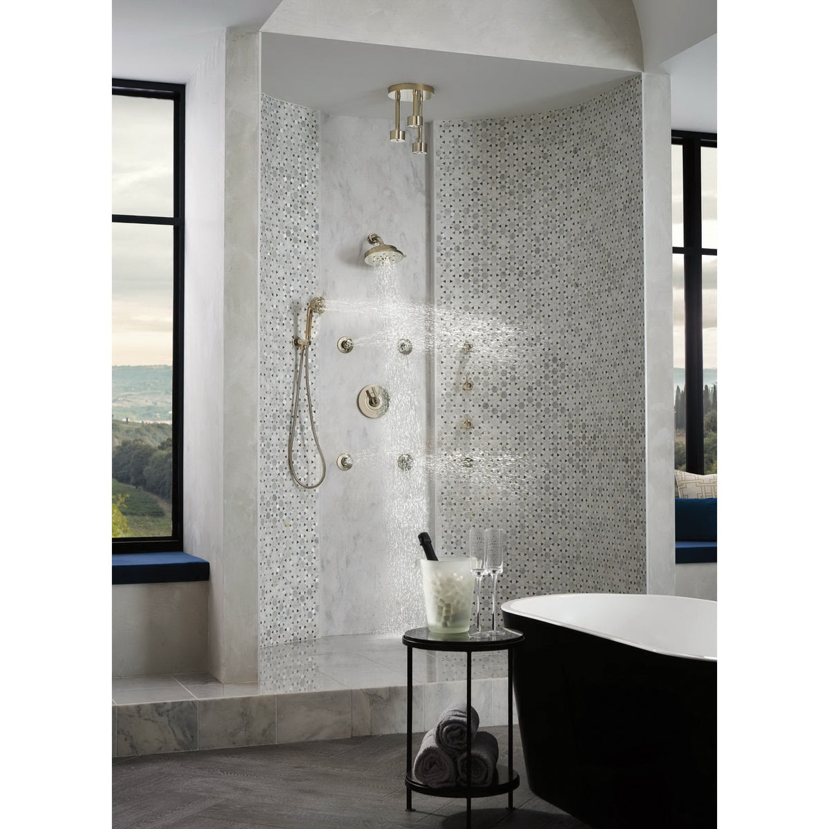 Brizo® T84613-PN HydraChoice™ Round Body Spray Trim, 1.5 gpm Maximum, Wall Mount, Import