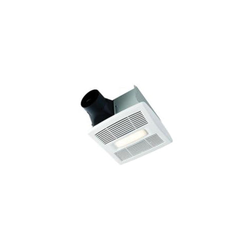 Broan® AE80L InVent™ Single Speed Fan/Light, 80 cfm, 4 in Dia Duct, 26.9 W, 120 V AC, 0.5 A, 0.8 Sones