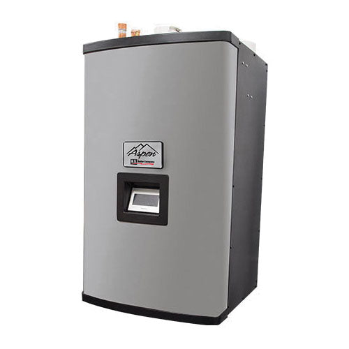 U.S. Boiler ASPN-110A-6L00M Aspen™ High-Efficiency Gas-Fired Condensing Water Boiler, Natural Gas Fuel, 90 mbh Net IBR, 110 mbh Input, Direct Vent, Stainless Steel, 1 in NPT Water Connection, Spark Ignition, Domestic