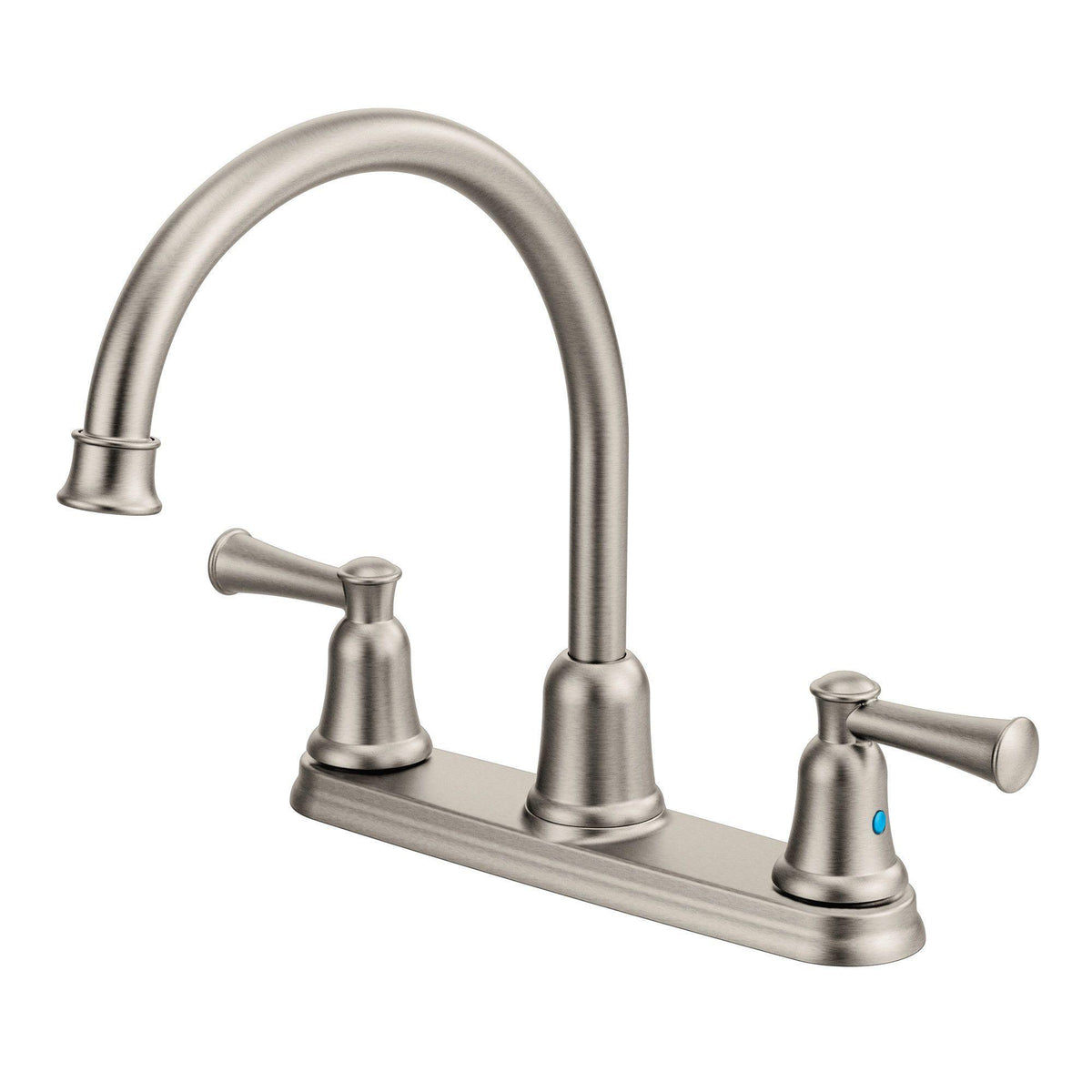 CFG 41611CSL Kitchen Faucet, Capstone®, Residential, 1.5 gpm Flow Rate, 8 in Center, High-Arc Spout, Classic Stainless, 2 Handles, Domestic