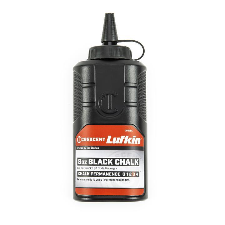 Crescent® CB08BL Chalk Refill, Black, 8 oz Capacity, Bottle Package