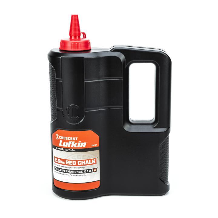 Crescent® CB25R Chalk Refill, Red, 2.5 lb Capacity, Bottle Package