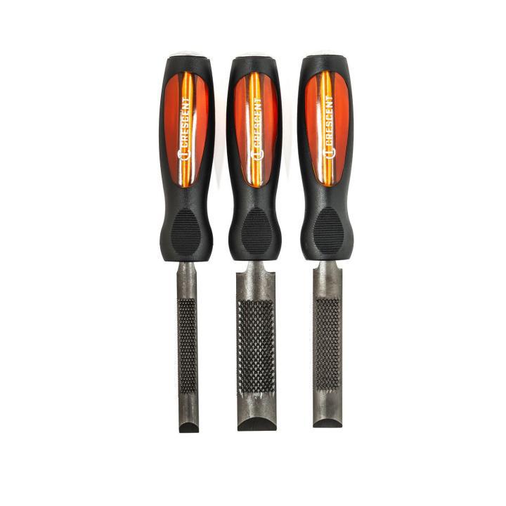 Chisel and Wood Rasp Set - 3 Pieces - Steel