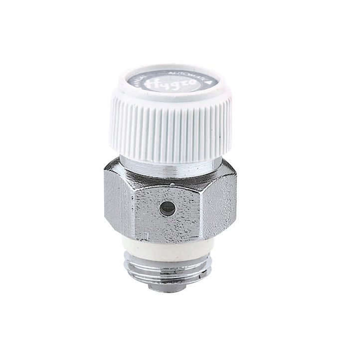 Caleffi 508013A Hygroscopic Automatic/Manual Compact Air Vent With Service Check Valve, 1/8 in Nominal, MNPT Connection, 150 psi Working, 212 deg F, Brass, Import