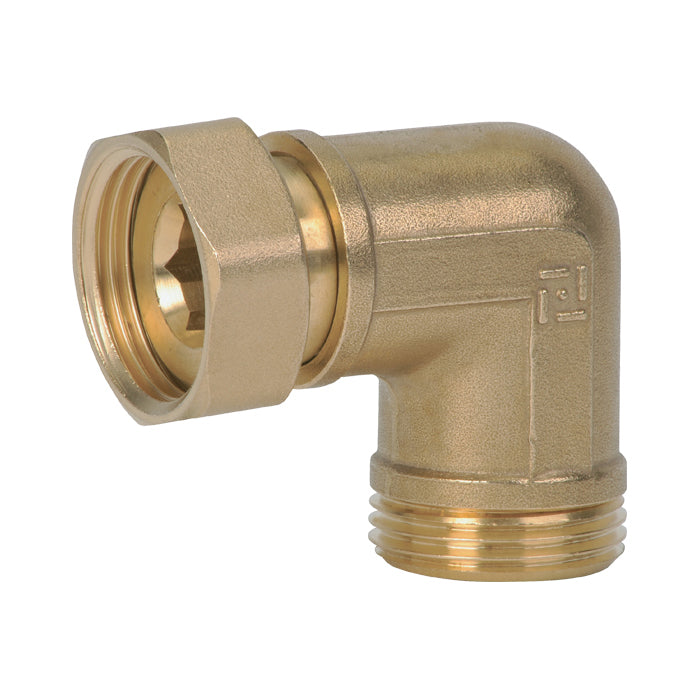 Caleffi NAL6263 Elbow, 1 in, MNPT x F Union Nut, Brass