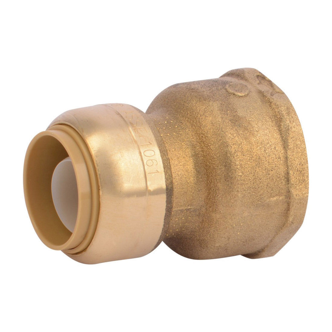 Sharkbite® U086LF Water Softener Fitting, Adapter, 3/4 x 1 in Nominal, Push-Fit x FNPT End Style, Import