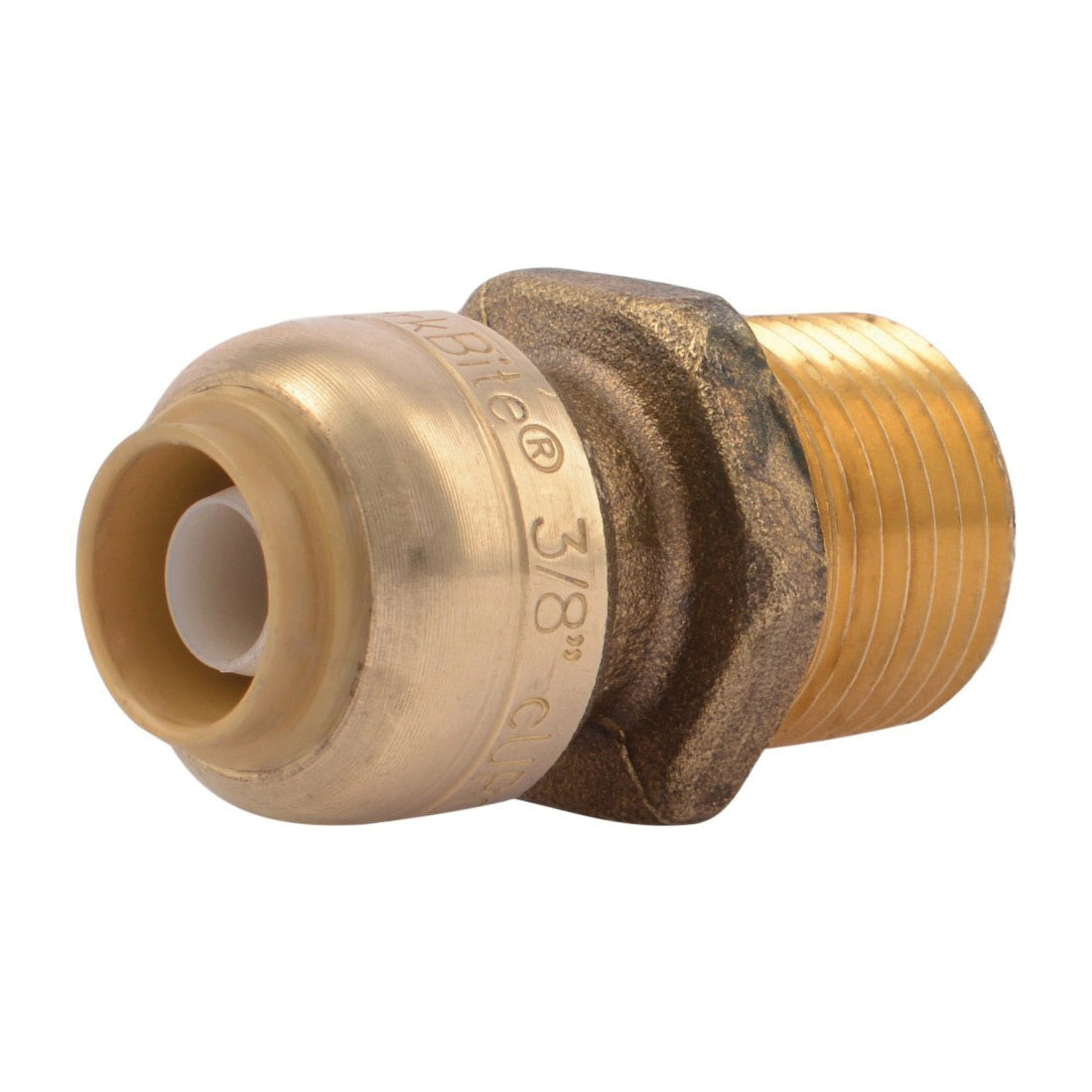 3/8 x 1/2" Brass Adapter - Push-Fit x MNPT