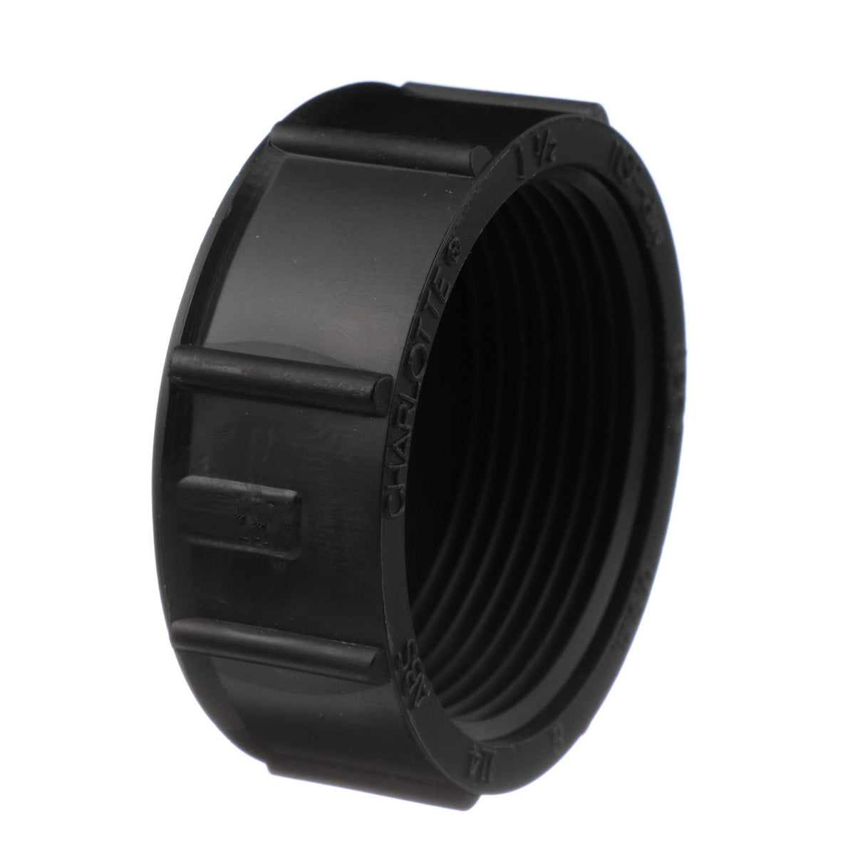 Charlotte ABS 00114 0600 Pipe Cap, 1-1/2 in Nominal, FNPT End Style, SCH 40/STD, ABS, Domestic