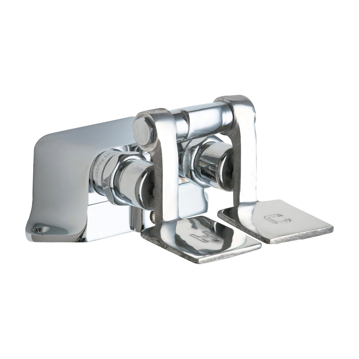Chicago Faucet® 625-SLOABCP Hot and Cold Water Pedal Box With Short Pedal, 5-3/4 in W, Commercial