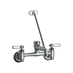 Hot and Cold Water Sink Faucet - 8" - Wall Mount