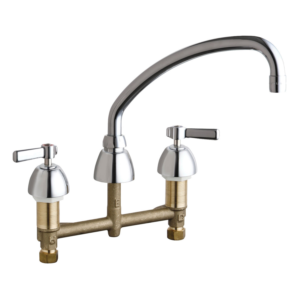 Concealed Kitchen Sink Faucet - Brass - Deck Mount