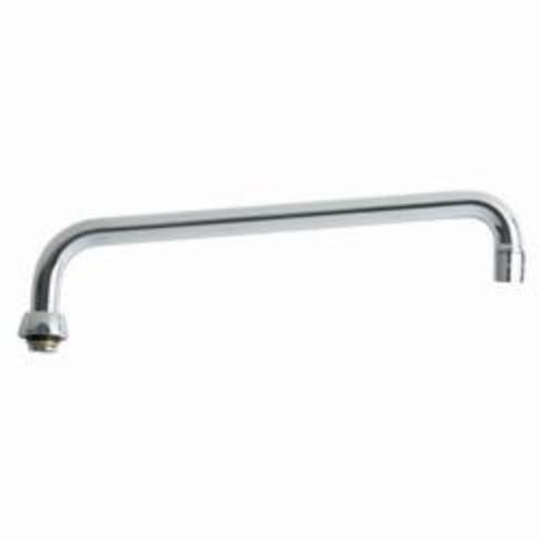 Chicago Faucet® L12JKABCP Type L Swing Spout, 12 in L x 2-3/8 in H, Polished Chrome, Domestic