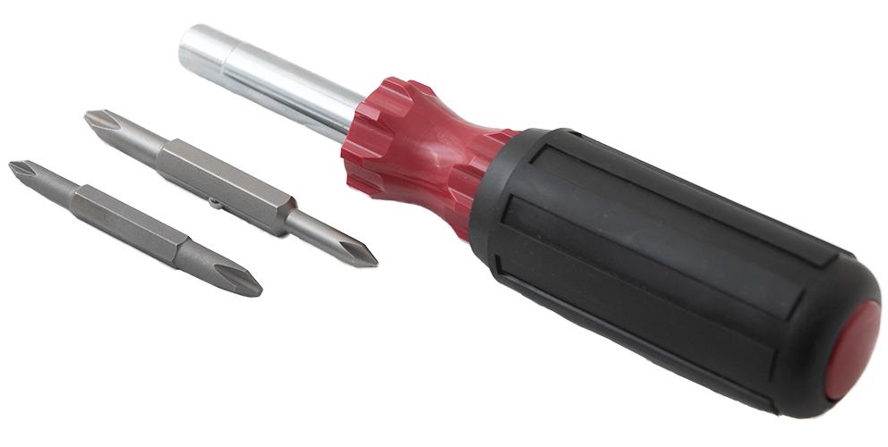Christy's® 510451 6-in-1 Screwdriver, Plastic/Rubber Handle