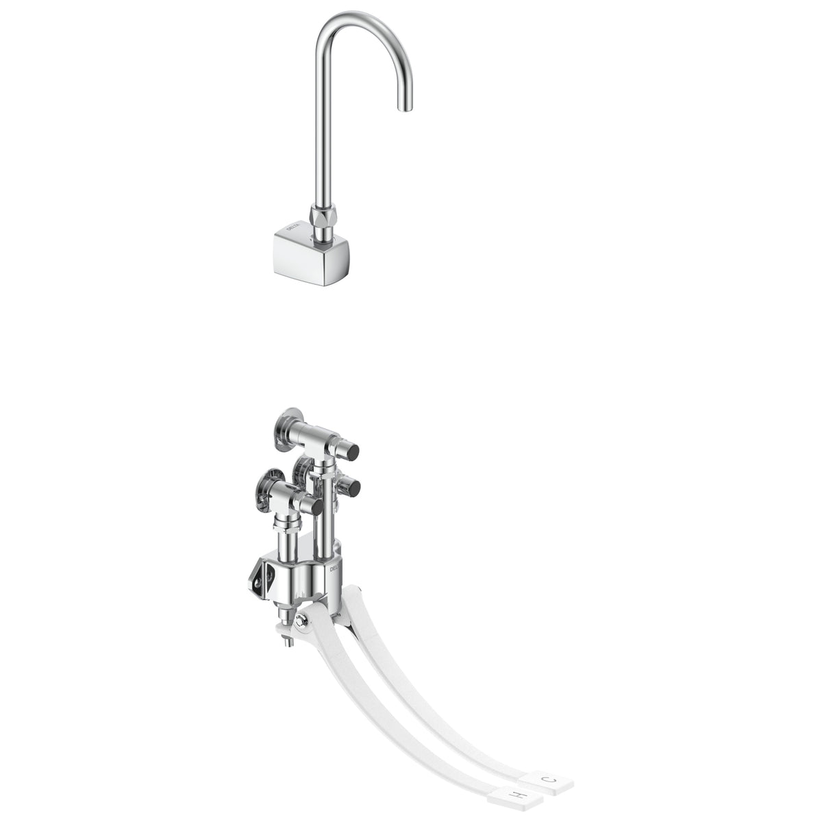 Commercial 54T5327A Surgeon Scrub-Up Valve With Vandal Resistant Locking Lug, 1 gpm Flow Rate, Polished Chrome, Import, Commercial