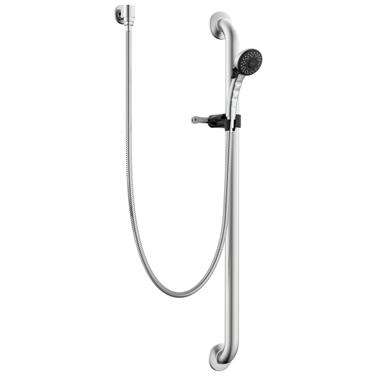 Commercial RPW336HDF-1.5C HDF® Hand Shower, 3 in Dia, 1.5 gpm Flow Rate, 60 to 82 in L Hose, 1/2 in - 14 NPSM Connection, Stainless, Import