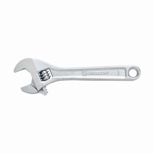 Crescent® AC28VS Adjustable Wrench, 1-1/8 in, Polished Chrome, 8 in OAL, Heat Treated Alloy Steel Body, Heat Treated Alloy Steel