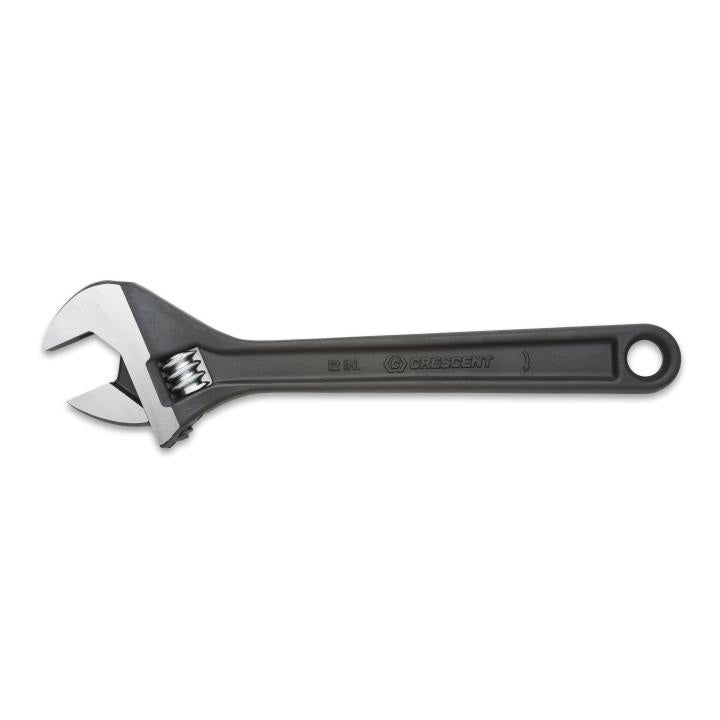 Crescent® AT24BK Adjustable Wrench, 1/2 in, Black Oxide, 4 in OAL, Heat Treated Alloy Steel Body, Heat Treated Alloy Steel