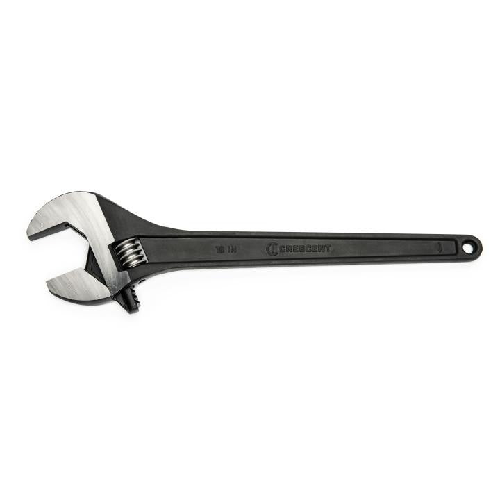 Crescent® AT218BK Adjustable Wrench, 2-1/16 in, Black Oxide, 18 in OAL, Heat Treated Alloy Steel Body, Heat Treated Alloy Steel