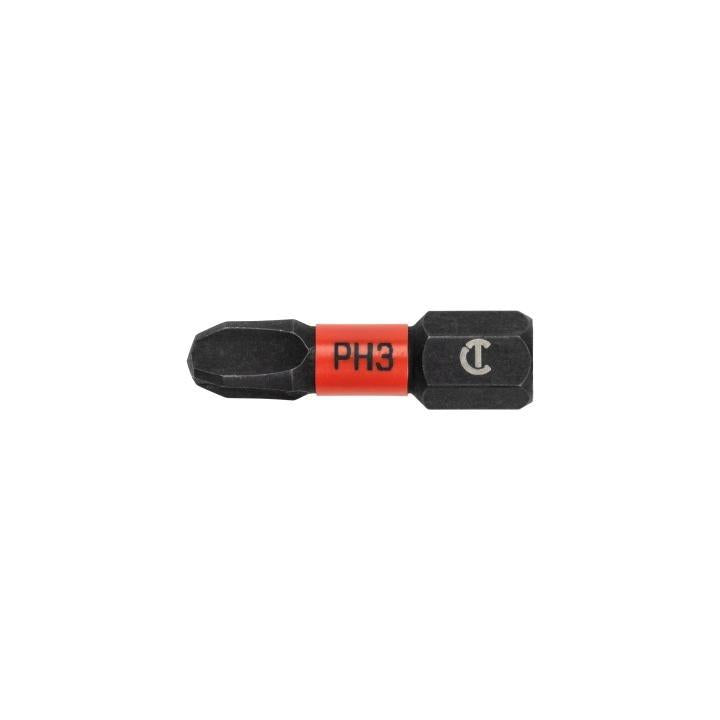 Crescent® CAVB1PH3-2 Impact Power Bit, 3 Point, 1 in OAL, Black Oxide, S2 Steel
