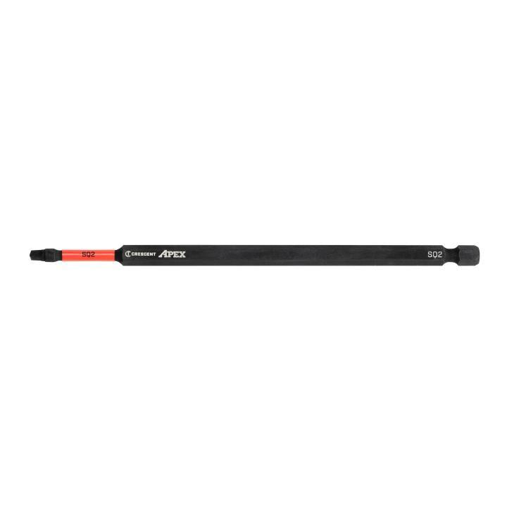 Crescent® CAVB6SQ2-25 Impact Power Bit, 2 Point, 6 in OAL, Black Oxide, S2 Steel