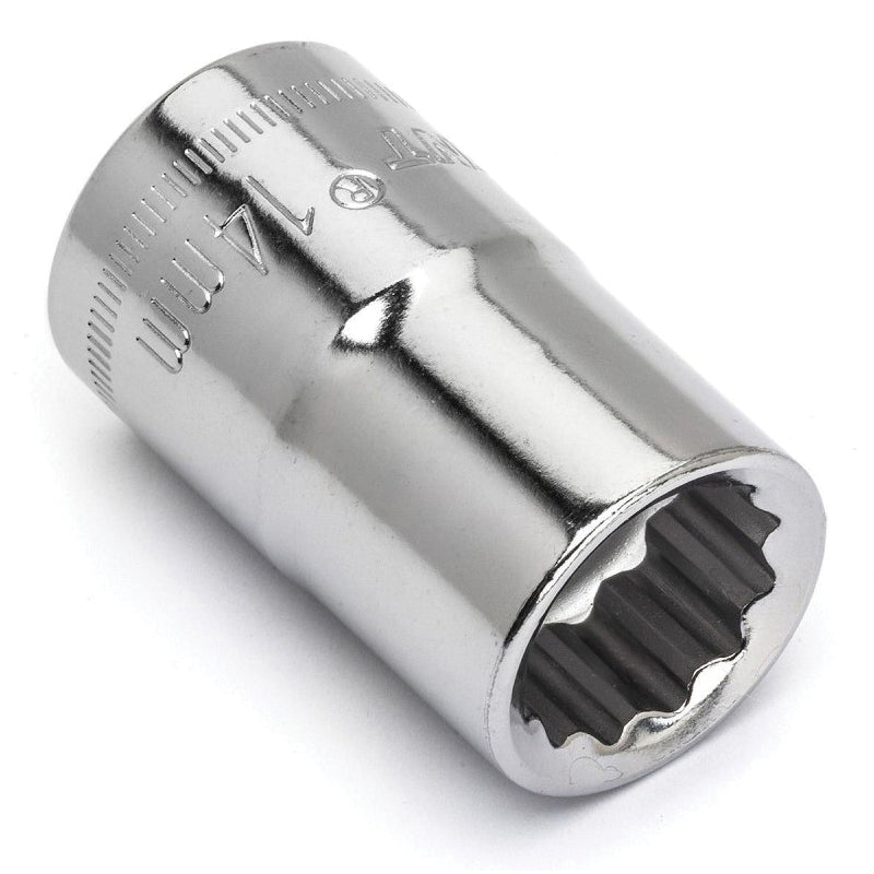Crescent® CDS74N Socket, Shoulder Style, 1/2 in Hex Drive, 14 mm Standard Socket, 12 Points
