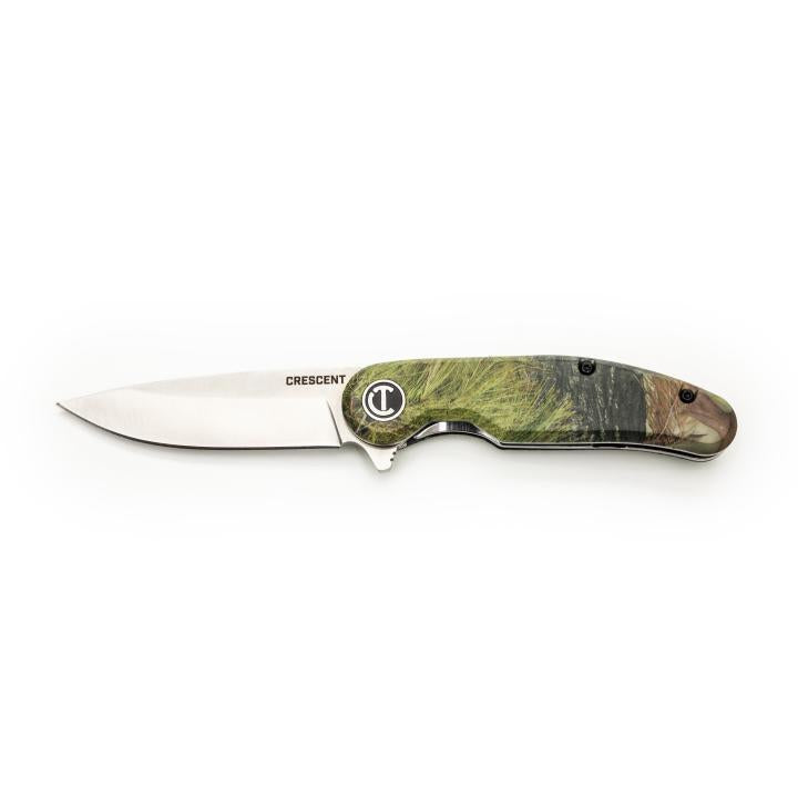 Crescent® CPK325CC Pocket Knife, Steel Blade, 3.25 in L Blade, Ball Bearing Assist Opening