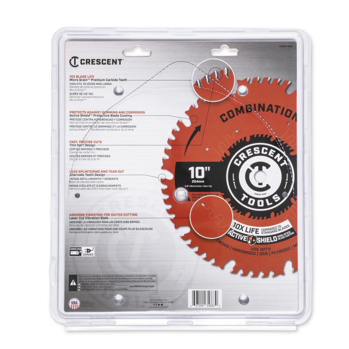 Combination Circular Saw Blade - 10" Dia