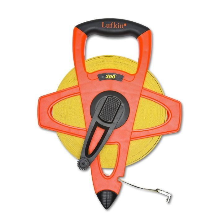 Crescent® FE300D Tape Measure, 300 ft L x 1/2 in W Blade, Fiberglass Blade, 1/10ths, 1/100ths Graduation