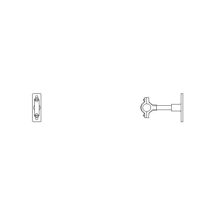 Adjustable Wall Mount Split Ring Hanger - Brass