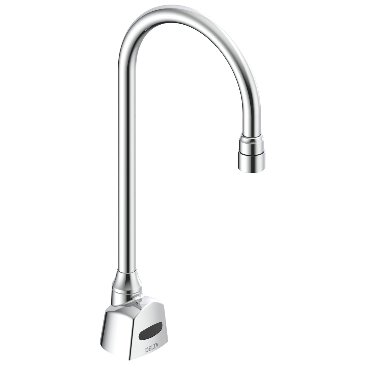 DELTA® 1501T3320 1500T3 Electronic Basin Faucet, Commercial, 1.5 gpm Flow Rate, 7.3 in H Spout, 1 Faucet Holes, Polished Chrome, Function: Touchless