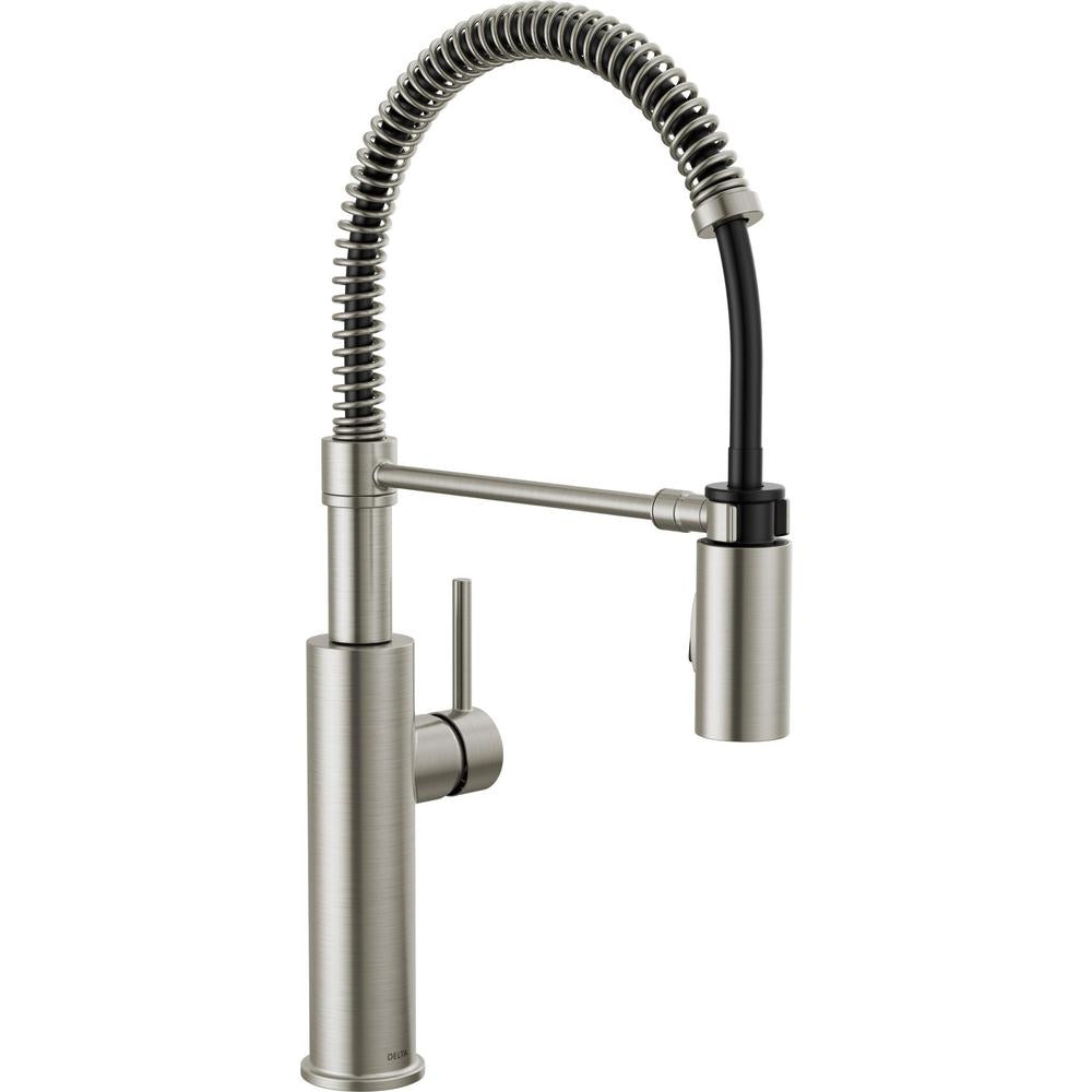 DELTA® 18803-SP-DST Pull-Down Kitchen Faucet, 1.8 gpm Flow Rate, Spotshield Stainless, 1 Handles, Spray/Aerated Stream Function