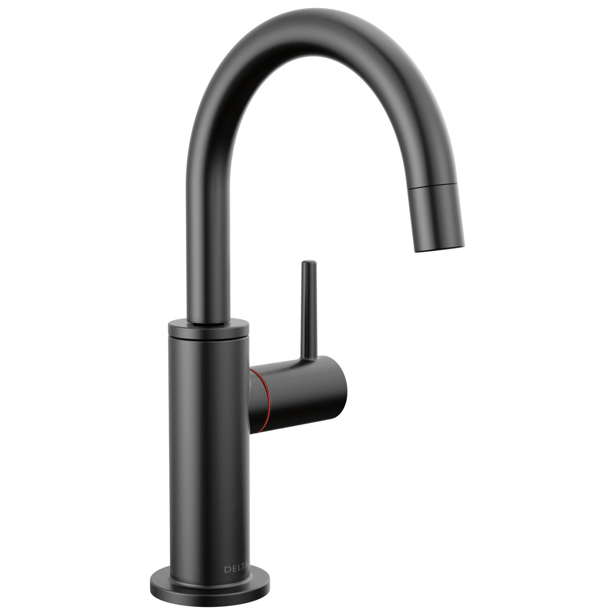 DELTA® 1930LF-H-BL Contemporary Round Instant Hot Water Dispenser, Commercial/Residential, 1.5 gpm Flow Rate, 360 deg Swivel Spout, Matte Black, 1 Handles