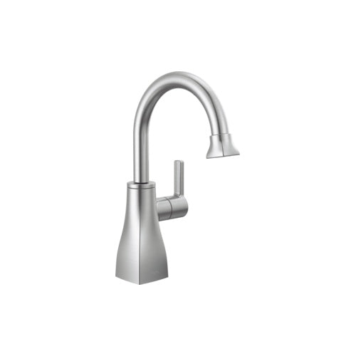 DELTA® 1940-AR-DST Contemporary Square Beverage Faucet, 1.5 gpm Flow Rate, Arctic Stainless, 1 Handles, Import, Commercial/Residential