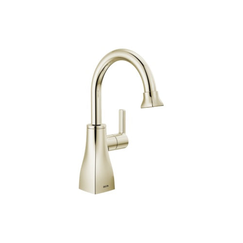 DELTA® 1940-PN-DST Contemporary Square Beverage Faucet, 1.5 gpm Flow Rate, Polished Nickel, 1 Handles, Import, Commercial/Residential